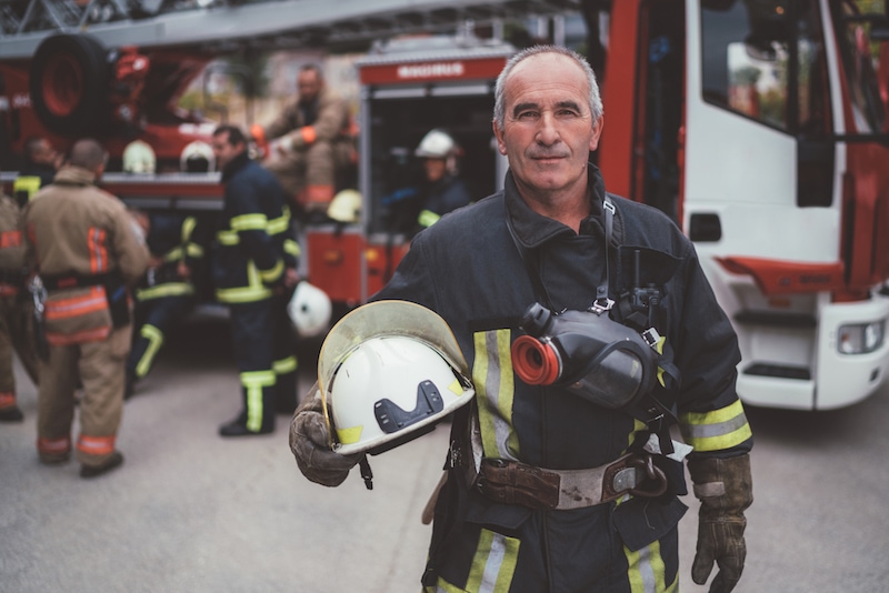 Firefighter in recovery